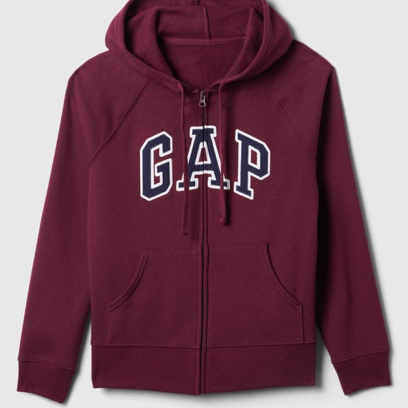 NWT GAP LOGO SWEATSHIRT COLOR DEEP RUBY RED - Picture 1 of 5
